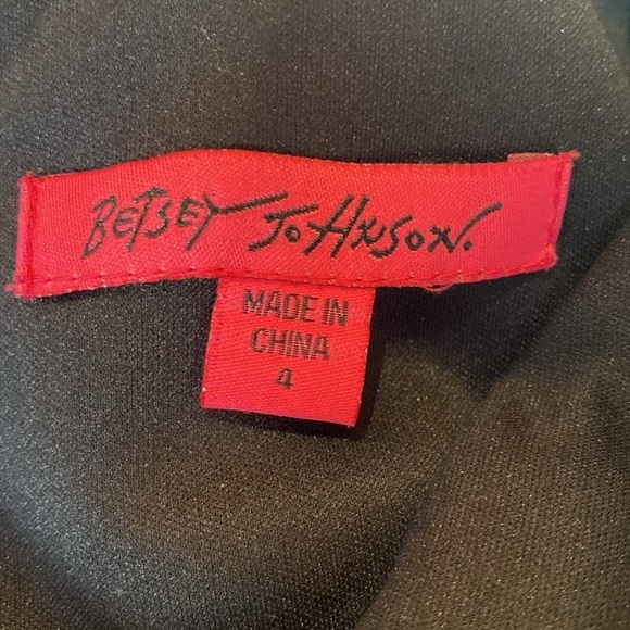 Betsey Johnson Gold & Black Metallic Cocktail Dress Cap Sleeve Back Zip Sz 4 - Picture 6 of 10